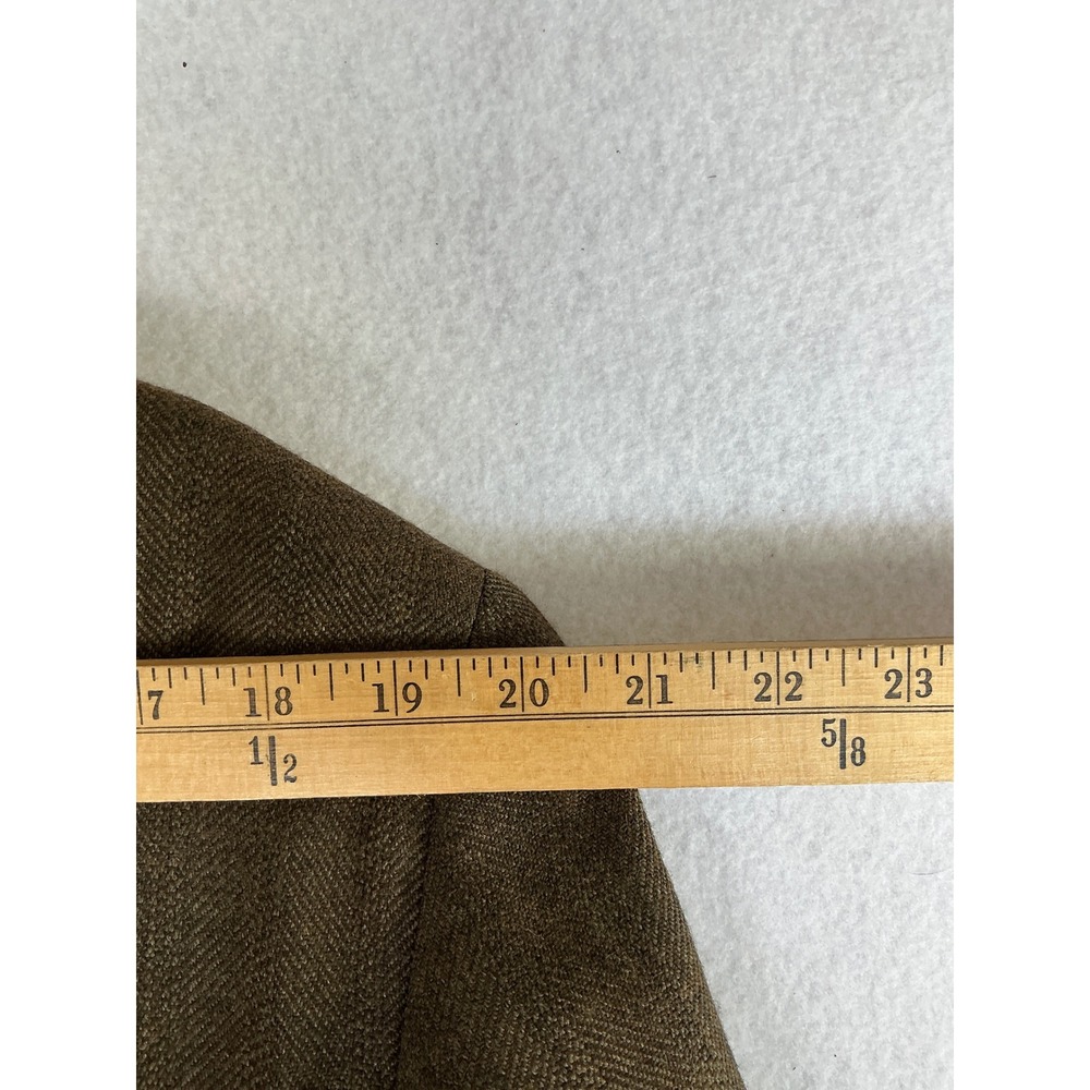 Jos. A. Bank Blazer‎ Mens 42R Olive Brown 100% Wool Herringbone Sport Coat - Picture 7 of 10
